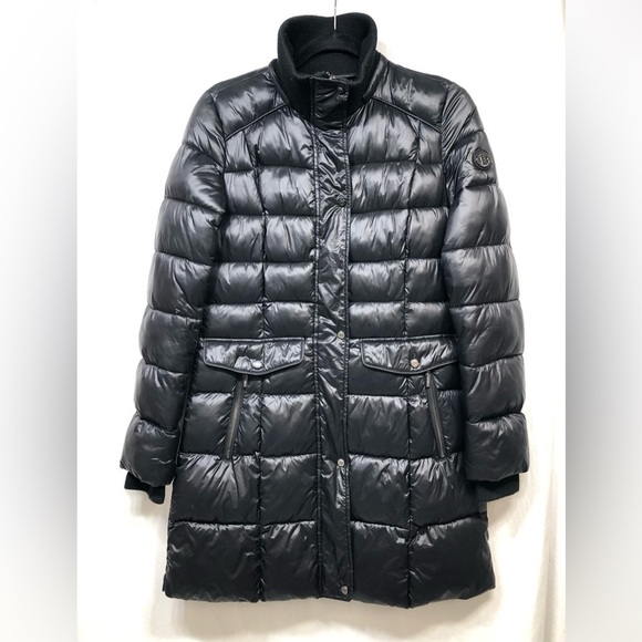 Bernardo Black Full Zip Snap Button Long Puffer Jacket Womens Size XS - Picture 16 of 16